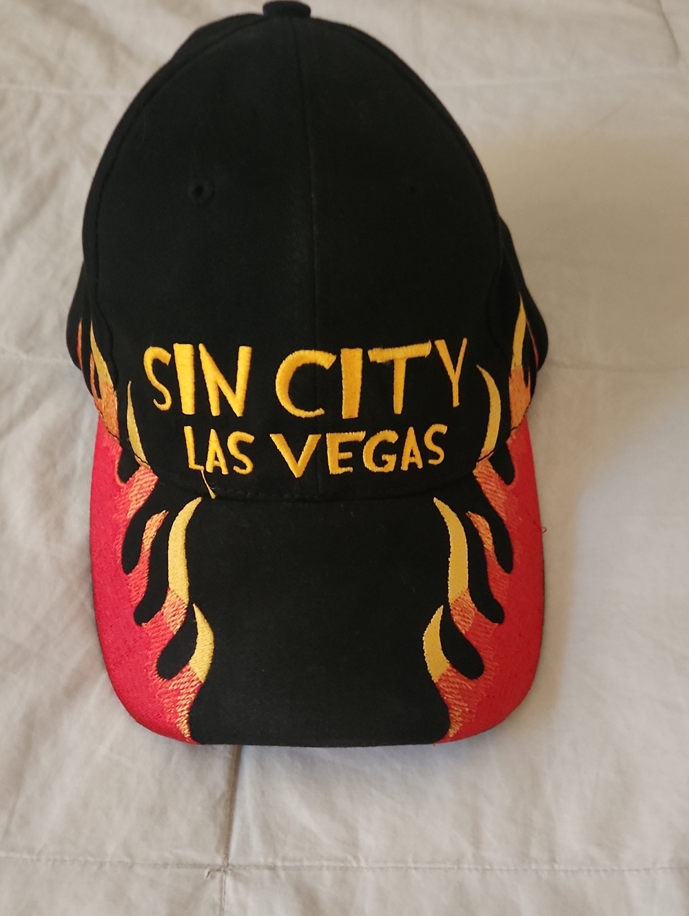 Sin City Las Vegas Black & Red Flame Baseball Cap